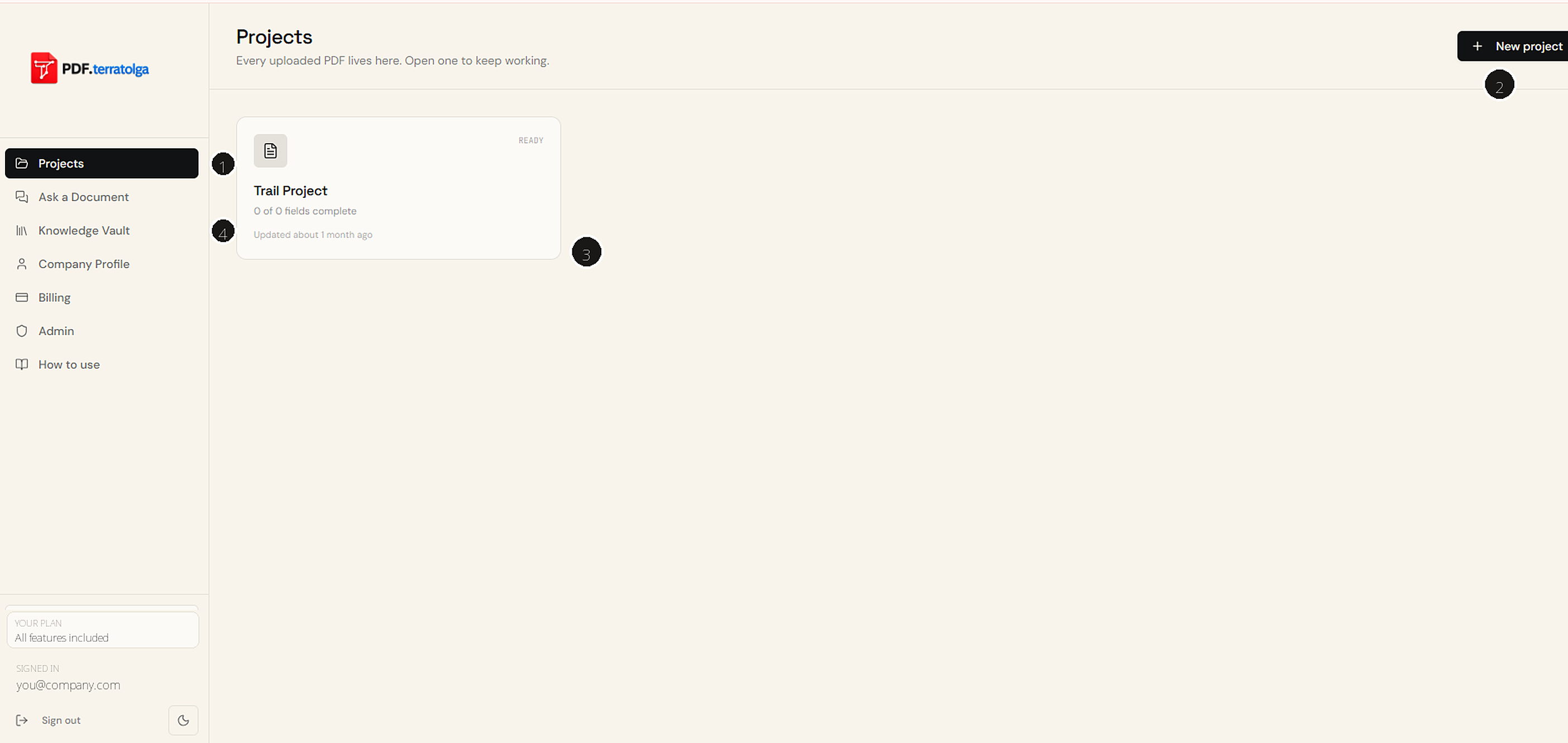 Screenshot: Upload a document